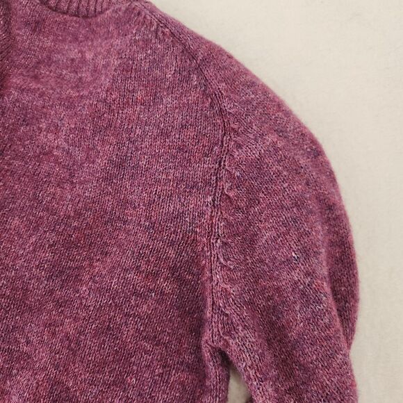 Vintage Sweater Purple Wool Blend Crewneck Womens XL Retro Cozy Knit Granola Y2k - Picture 9 of 9